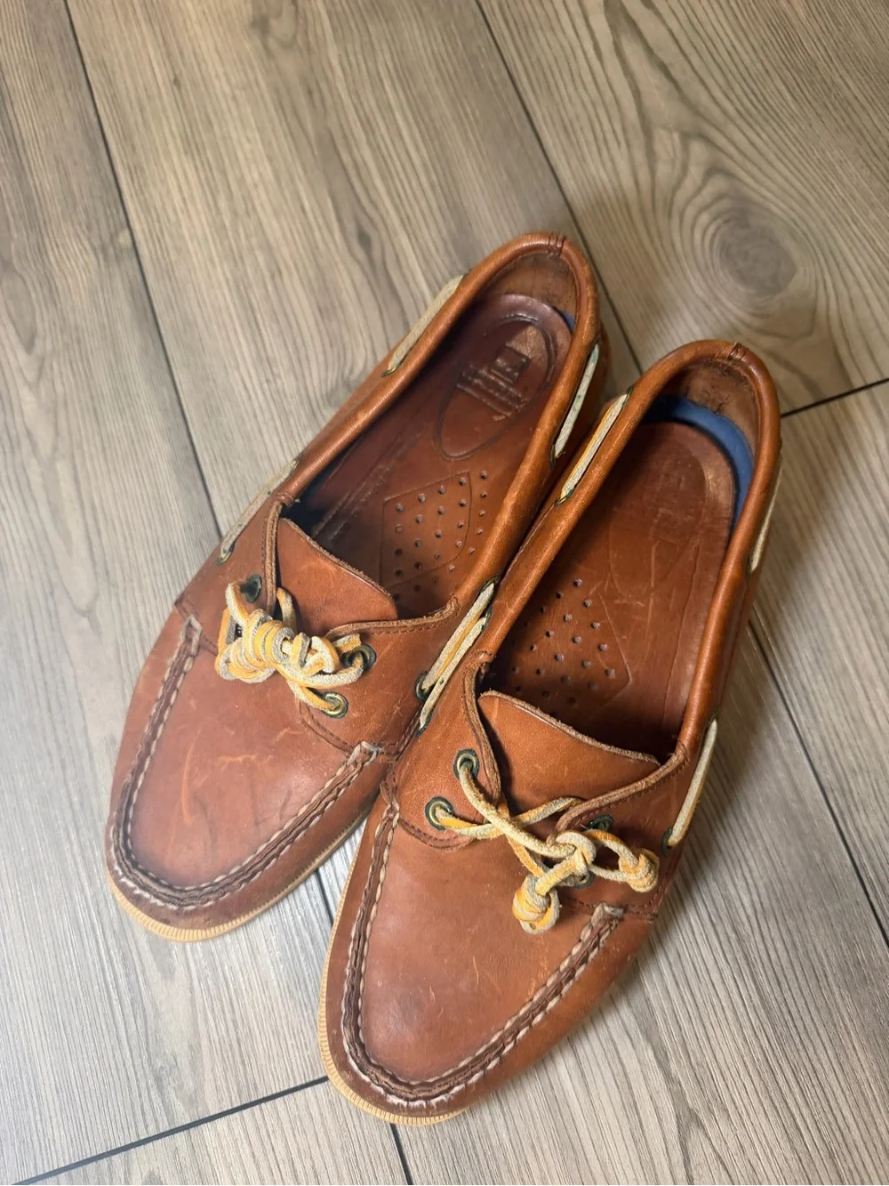 Sperry Men's Tan/Brown Leather Boat Shoes Size 8.5